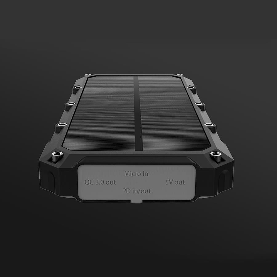 16,000 mAh Solar Charger & Wireless Portable Power Bank - ROC16